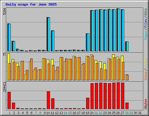 Daily usage for June 2025