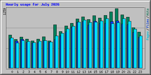Hourly usage for July 2026